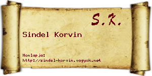Sindel Korvin névjegykártya